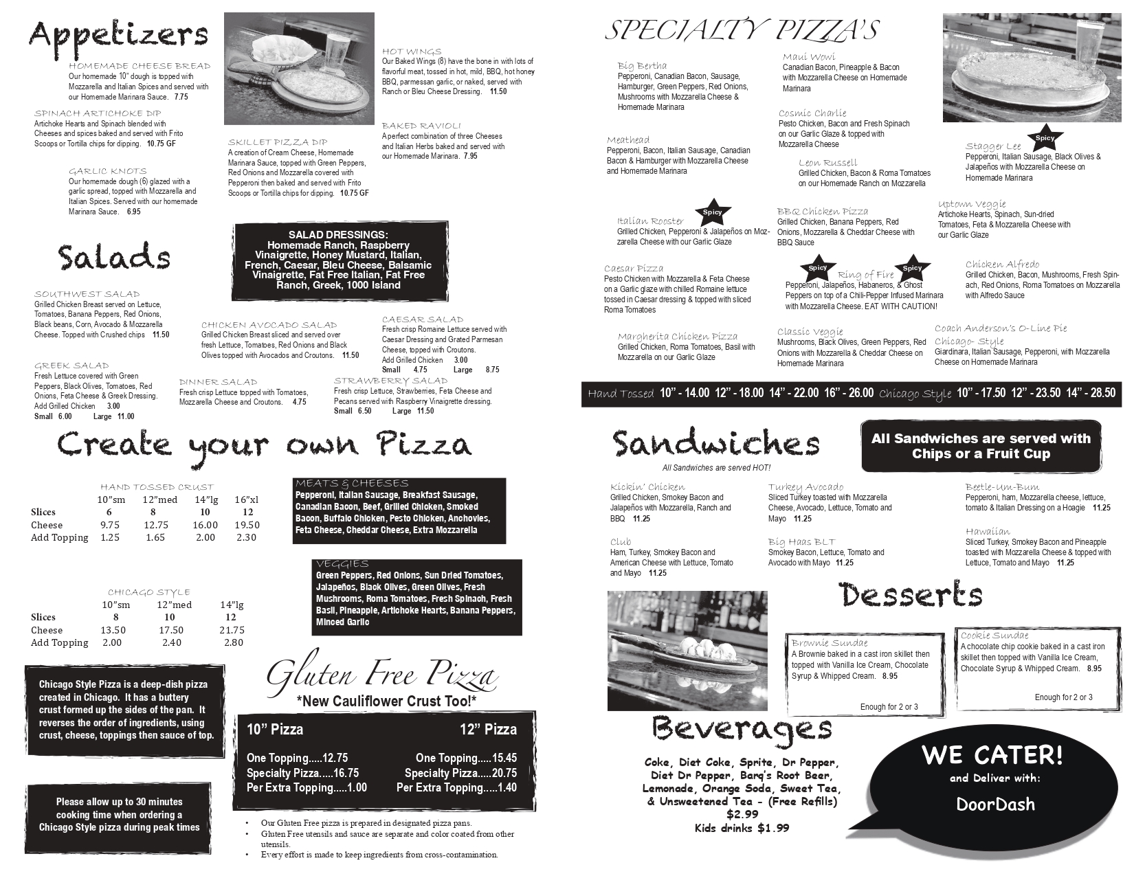 Marleys Pizza Fayetteville - To Go Menu Page 2